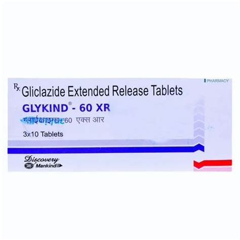 Gliclazide 60mgglykind 60 Xr Tablet At Rs 8052box Gliclazide