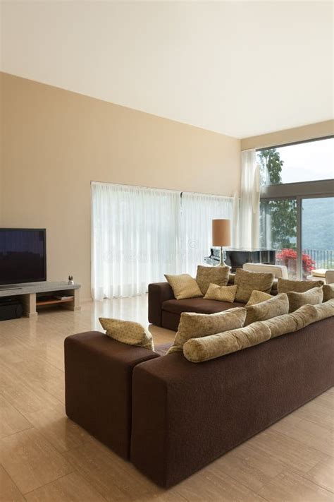 Modern living room, divan stock photo. Image of apartment - 56603140