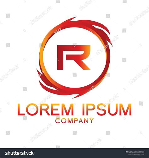 Letter R Line Logo Designcreative Minimal Stock Vector Royalty Free