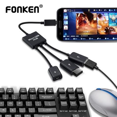 Cheap Fonken 3 Ports Type C USB Adapter OTG Cable USB C 3 0 2 0 Male To