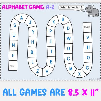 Alphabet Board Games Digital Version Included By Sparkling English