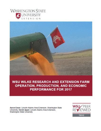 Wsu Extension Publications Wilke Research And Extension Farm Operation Production And Economic