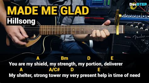 Made Me Glad Hillsong Guitar Tutorial With Chords Lyrics Youtube