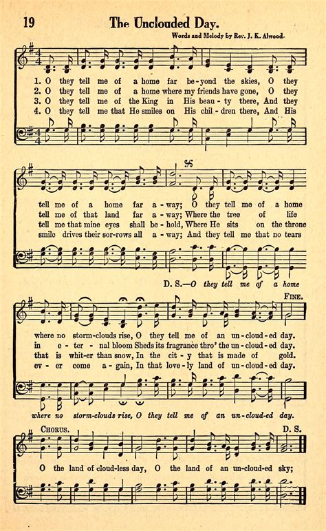 Free Printable Hymn Sheet Music