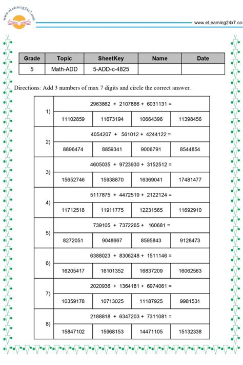 Addition Worksheets For Grade 5 Addition Worksheets Math Worksheets Worksheets