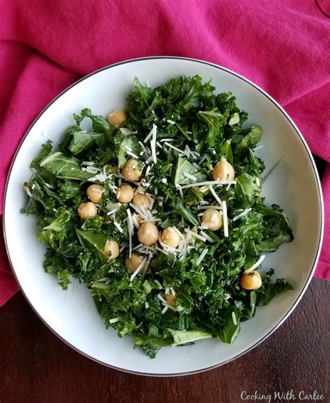 Lemony Kale And Chickpea Salad Cooking With Carlee