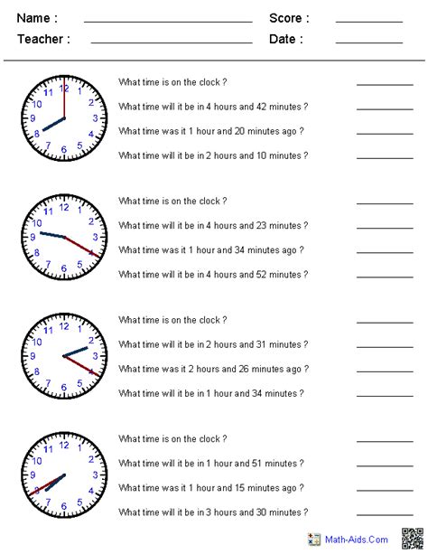 Time Worksheets Learning To Tell Time