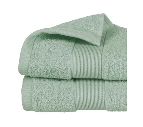 Serviette De Toilette En Coton Vert C Ladon Tissu Ponge X Cm