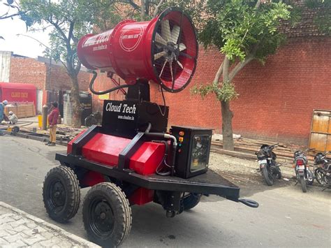 Red Mild Steel Fog Cannon Dust Suppression System Robotic 40 HP At