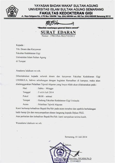 Pelatihan Tajwid Al Quran Dosen Dan Karyawan Fkg Unissula Fakultas