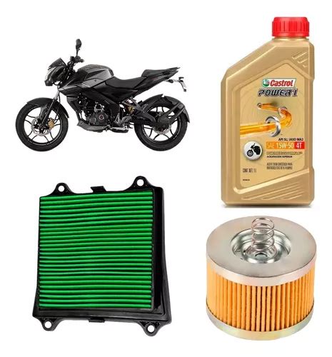 Kit Service Rouser Ns 160 Filtros Castrol Power1 Sia