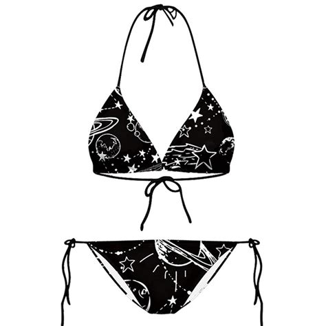 Qida Summer Bikini Women S Dark Wind D Digital Print Personality