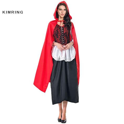 Kimring Deluxe Red Riding Hood Costume For Women Adult Lovely Halloween