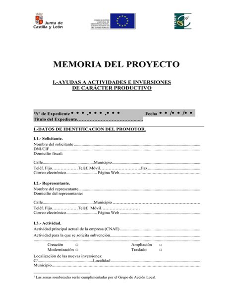 Anexo 4 Memoria Del Solicitante Proyectos Productivos