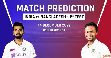 India Vs Bangladesh 1st Test Betting Odds Match Prediction Toss