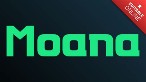 Moana Hulu Logo Text Effect Generator