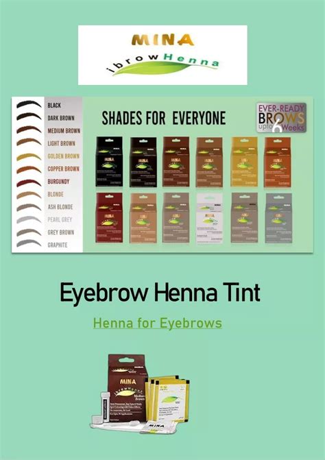 Ppt Eyebrow Henna Tinting Henna For Brows Powerpoint Presentation