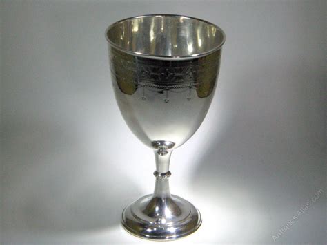 Antiques Atlas Fine Large Victorian Silver Engraved Goblet 1878