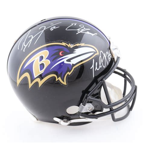 Ed Reed Ray Lewis Terrell Suggs Signed Ravens Full Size Authentic