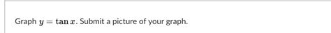 Solved Graph Y Tan X Submit A Picture Of Your Graph Chegg