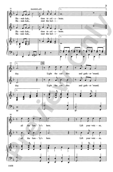 Hanukkah Oh Hanukkah 2 Part Choral Octavo Lois Brownsey Digital