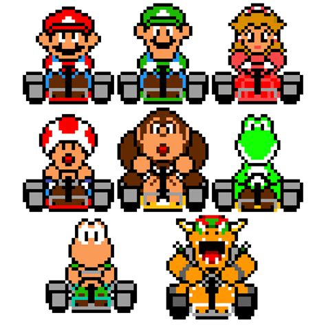 Editing Mario Kart characters - Free online pixel art drawing tool ...