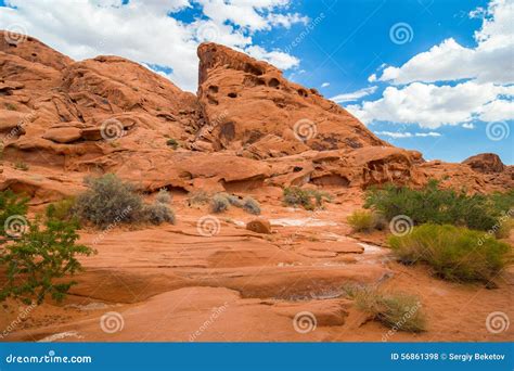 Red Rock Landscape Valley Of Fire State Park Nevada Usa Stock Photo