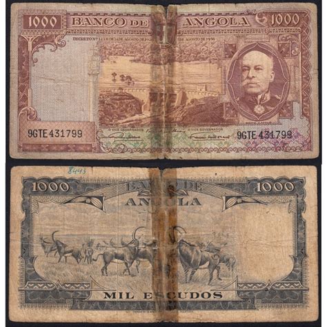 NT AG 51 P Nota De 1000 Escudos 1956 Brito Capelo 1000 00 15 08 1956