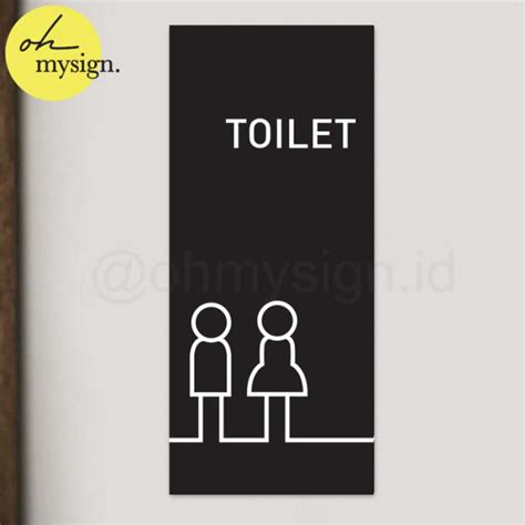 Jual SIGN AKRILIK TOILET RESTROOM SIGNAGE LABEL WC AKRILIK PRINTED