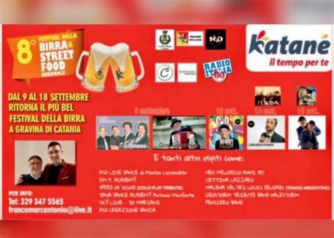 Festival Della Birra A Gravina Di Catania Dal Al Settembre