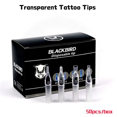 Puntas De Tatuaje Transparente De P Jaro Negro Boquilla Desechable