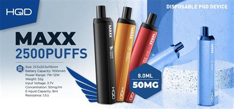 Hqd Maxx Vape China Original Factory Electronic Cigarette Puff Big