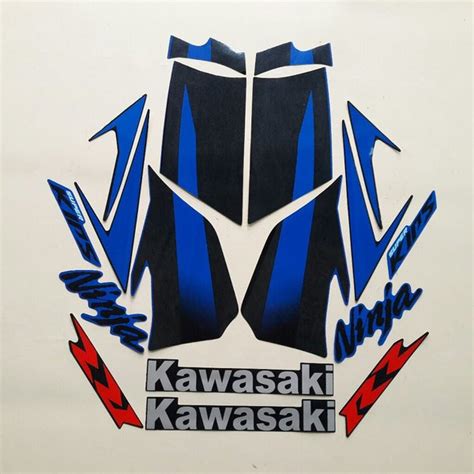 Jual Striping Stiker Body Lis Motor Kawasaki Ninja RR 2012 Biru Di