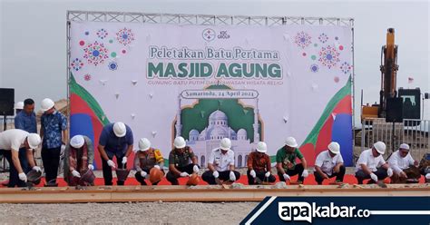 Hadiri Peletakan Batu Pertama Di Mesjid Agung Andi Harun Inginkan