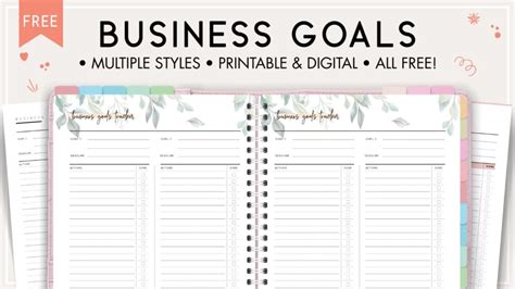 Download Business Goals Template PDF - World of Printables