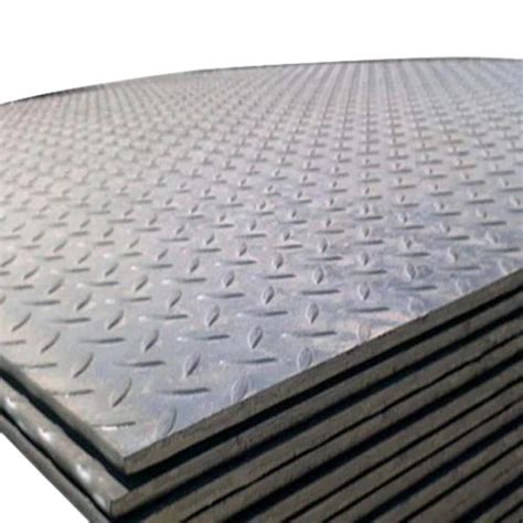 Rectangular Hot Rolled Galvanized Mild Steel Chequered Plate For Construction Thickness