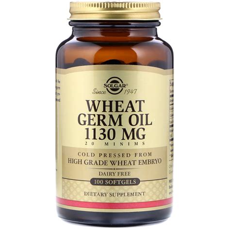 Solgar Wheat Germ Oil Mg Softgels By Iherb