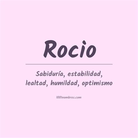 Significado Del Nombre Rocio