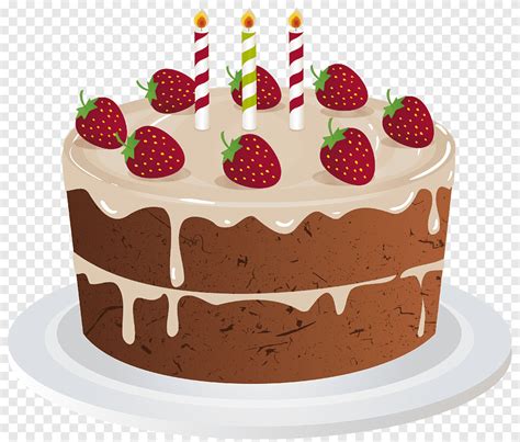 Round Cake Animated Illustration Mousse Birthday Cake Streusel