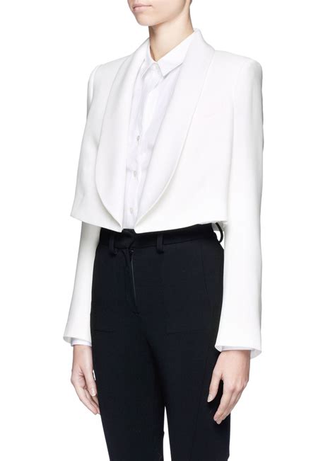 Lyst Chloé Cropped Jacket In White