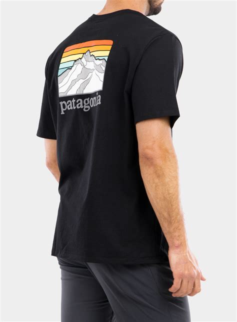 Koszulka Patagonia Line Logo Ridge Pocket Responsibili Tee Black