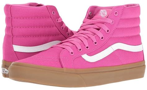 Vans Sk8 Hi Slim Skate Shoes Vans Sk8 Hi Slim Shoes Pink High Tops