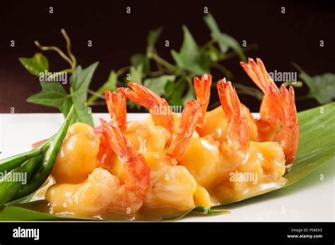phoenix tail prawns stock photo alamy