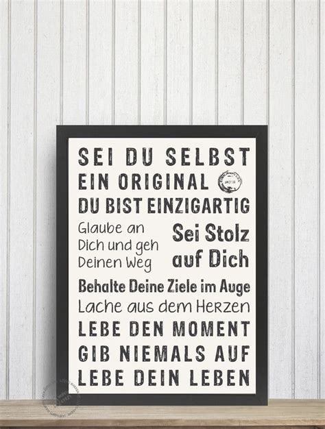 Grafik Poster Druck Typografie Weißheiten Sprüche Schrift Design