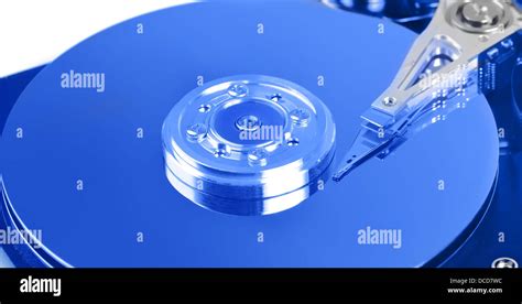hard disk drive blue toned stock photo alamy