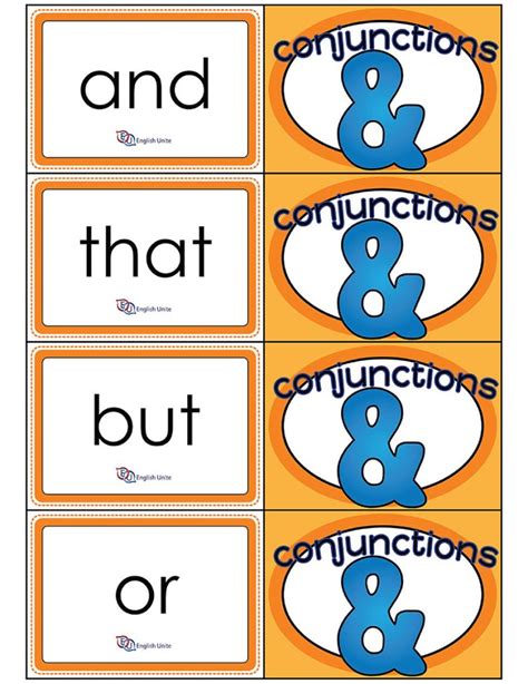 English Unite Flashcards Common Conjunctions Matext