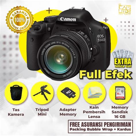 Jual Canon D Lensa Kit Mm Memory Gb Tripod Mini Tas Baru