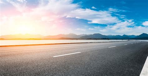 Dramatic Sunset Road Backgrounds Images Stock Photos D