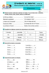 Grandeurs Et Mesures Eme Primaire Exercice Valuation R Vision