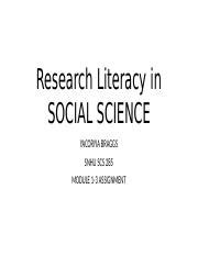 Research Literacy In SOCIAL SCIENCE Pptx Research Literacy In SOCIAL